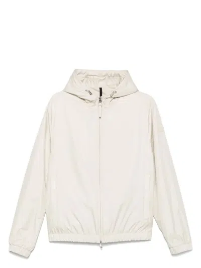Moncler Domene Hooded Jacket In Neutrals