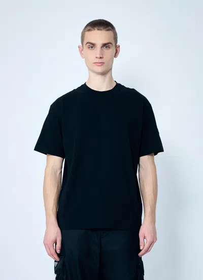 Moncler Men Double Neck T-shirt In Black