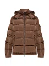 Moncler Maya Quilted Shell Down Jacket In Brown