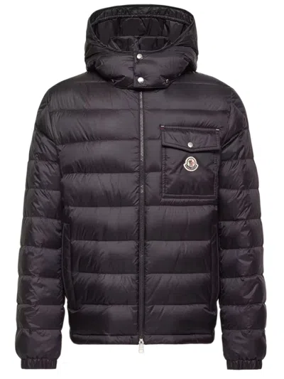 Moncler Men's Down-filled Jacket With Adjustable Hood - Size 3 In Blue