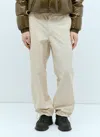Moncler Men Drawstring Poplin Pants In Neutral