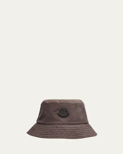 Moncler Men's Edit Reversible Bucket Hat In Brown