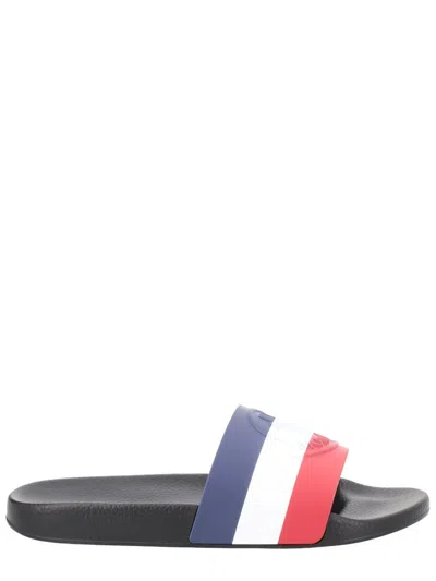Moncler Men's Elastodiene Slide Sandals With Cushioned Comfort In Black