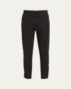 Moncler Men's Fleece Side-logo Sweatpants In Black