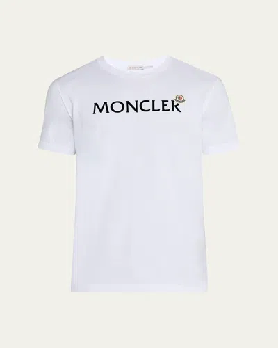 MONCLER MEN'S FLOCKED LOGO T-SHIRT