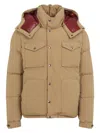 Moncler Down Jacket In Brown