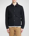 Moncler Fredarola Virgin Wool Down Jacket In Navy