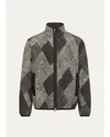 Moncler Argyle Wool-blend Jacket In Gray