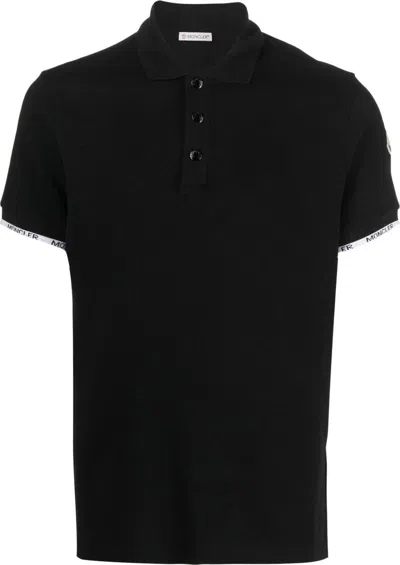 Moncler Men's Fw23 Cotton Polo Shirt In Gray