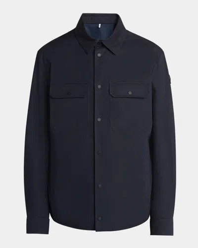 MONCLER MEN'S GABARDINE SNAP-FRONT OVERSHIRT