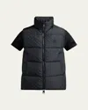 Moncler Men's Gabas Short Sleeve Padded Vest In Black