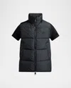 Moncler Men's Gabas Short Sleeve Padded Vest In Black