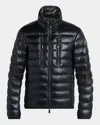 Moncler Black Stretch Nylon Hers Down Jacket In Black