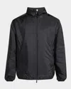 Moncler Polset Hooded Short Down Jacket, Men, Black, Size: 6 In Black