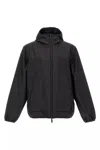 Moncler Polset Hooded Short Down Jacket, Men, Black, Size: 6 In Black