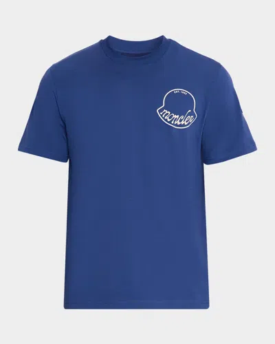MONCLER MEN'S GRAPHIC LOGO CREWNECK T-SHIRT