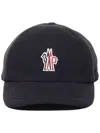Moncler Grenoble Branded Baseball Cap In Black