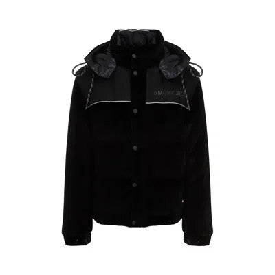Moncler Desot Corduroy Padded Jacket In Black