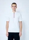 Moncler Short-sleeve Polo Shirt In White