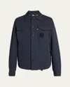 Moncler Men's Heavy Jersey Overshirt In Medium Blue