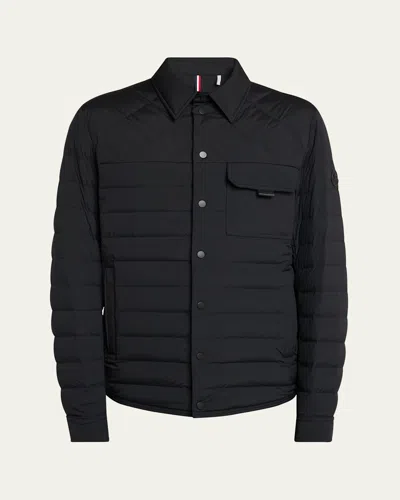 Moncler Men's Iseran Down Overshirt In Black