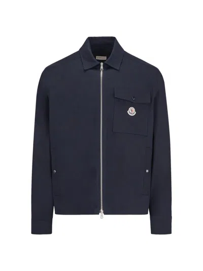 Moncler Men's Jacket In Cotton Gabardine In Brown