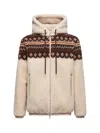 Moncler Men Jacquard Hoodie Multicolour In Neutral