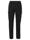 Moncler Gabardine Cargo Trousers In Black