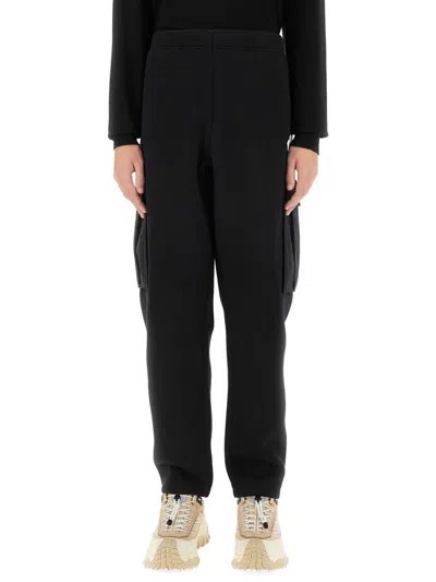 Moncler Men Jogging Trousers With Logo In Black