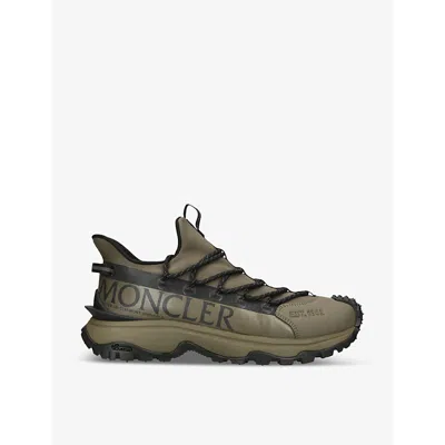 Moncler Mens Khaki Trailgrip Lite 2 Panelled Stretch-nylon Low-top Trainers