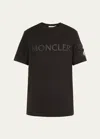 Moncler Logo Patch Cotton Sweatshirt In Black