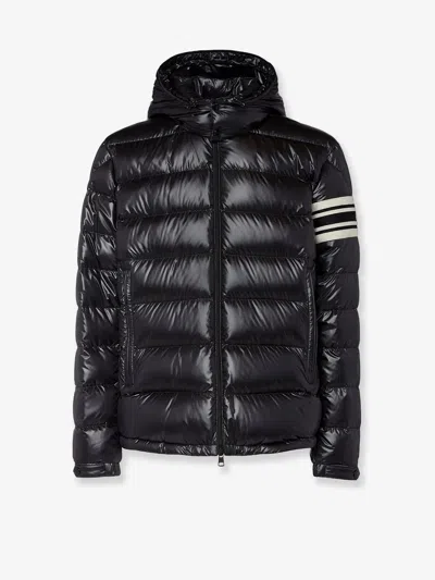 Moncler Men Landre Down Jacket With Contrasting Detail In Black