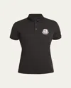 Moncler Year Of The Snake-patch Polo Shirt In Charcoal