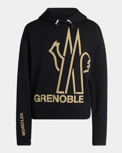 MONCLER MEN'S LARGE SCRIPT HOODIE