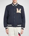 Moncler Lateltin Varsity Jacket In Dark Blue