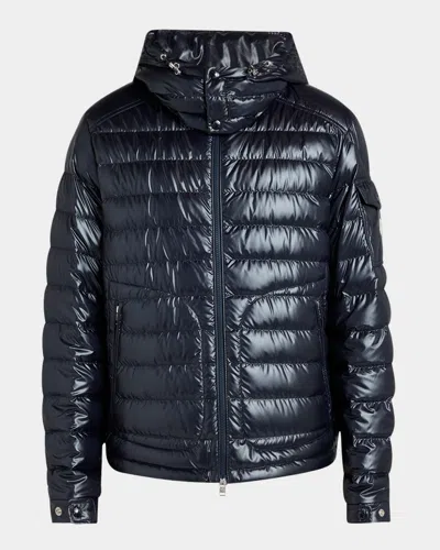 MONCLER MEN'S LAUROS HOODED SHORT DOWN JACKET