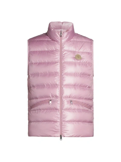 Moncler Men's Lechtal Down Puffer Vest In Dawn Pink
