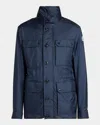 Moncler Lez Field Jacket In Dark Black