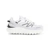 Moncler Light Grey Real Leather Trailgrip Gtx Low Top Sneakers In White