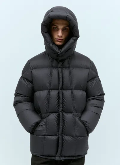 Moncler Men Loff Short Down Jacket In Blue