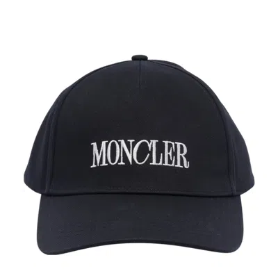 Moncler Men Logo Baseball Cap In Blue