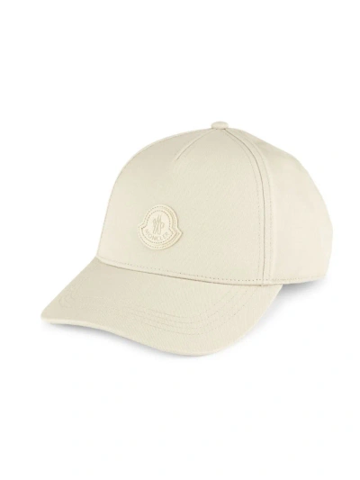 Moncler Men's Logo Baseball Cap In Naturale