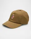 Moncler Men's Logo Baseball Hat In Dark Brown