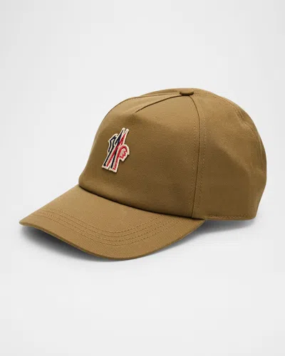 Moncler Men's Logo Baseball Hat In Dark Brown