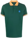 Moncler Logo-patch Cotton Polo Shirt In 87e