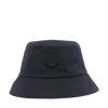 Moncler Logo Bucket Hat Featuring Structured Crown In Black