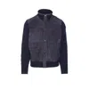 Moncler Men Logo Cardigan In Blue