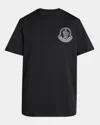 Moncler Cotton Jersey Logo Patch T-shirt In Black