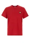 Moncler Logo Cotton Jersey T-shirt In Red