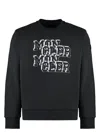 Moncler Men's Logo Detail Cotton Sweatshirt In Black